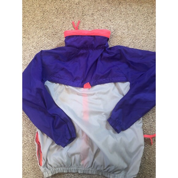 Vintage Columbia Windbreaker Jacket Gray Purple Sz Men's Small Radial Sleeve Ful - Picture 11 of 11